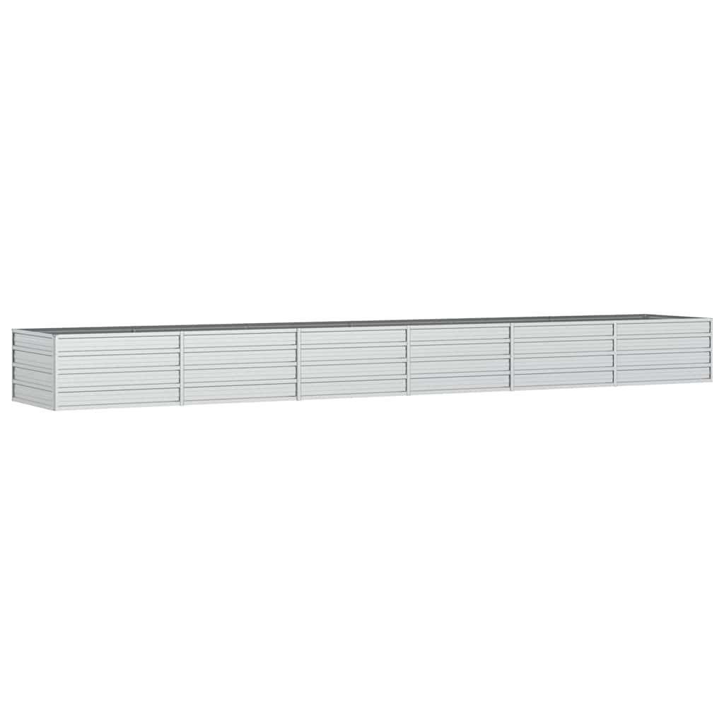 Plantenbak verhoogd 480x80x45 cm gegalvaniseerd staal zilver is nu te koop bij PeponiXL, paradijselijk wonen!