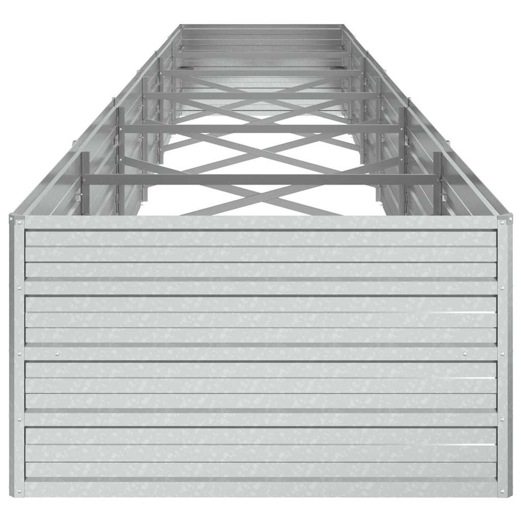 Plantenbak verhoogd 480x80x45 cm gegalvaniseerd staal zilver is nu te koop bij PeponiXL, paradijselijk wonen!