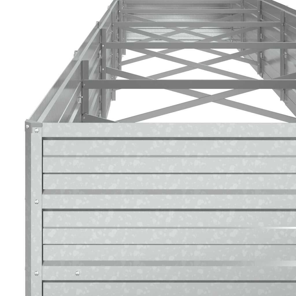 Plantenbak verhoogd 480x80x45 cm gegalvaniseerd staal zilver is nu te koop bij PeponiXL, paradijselijk wonen!