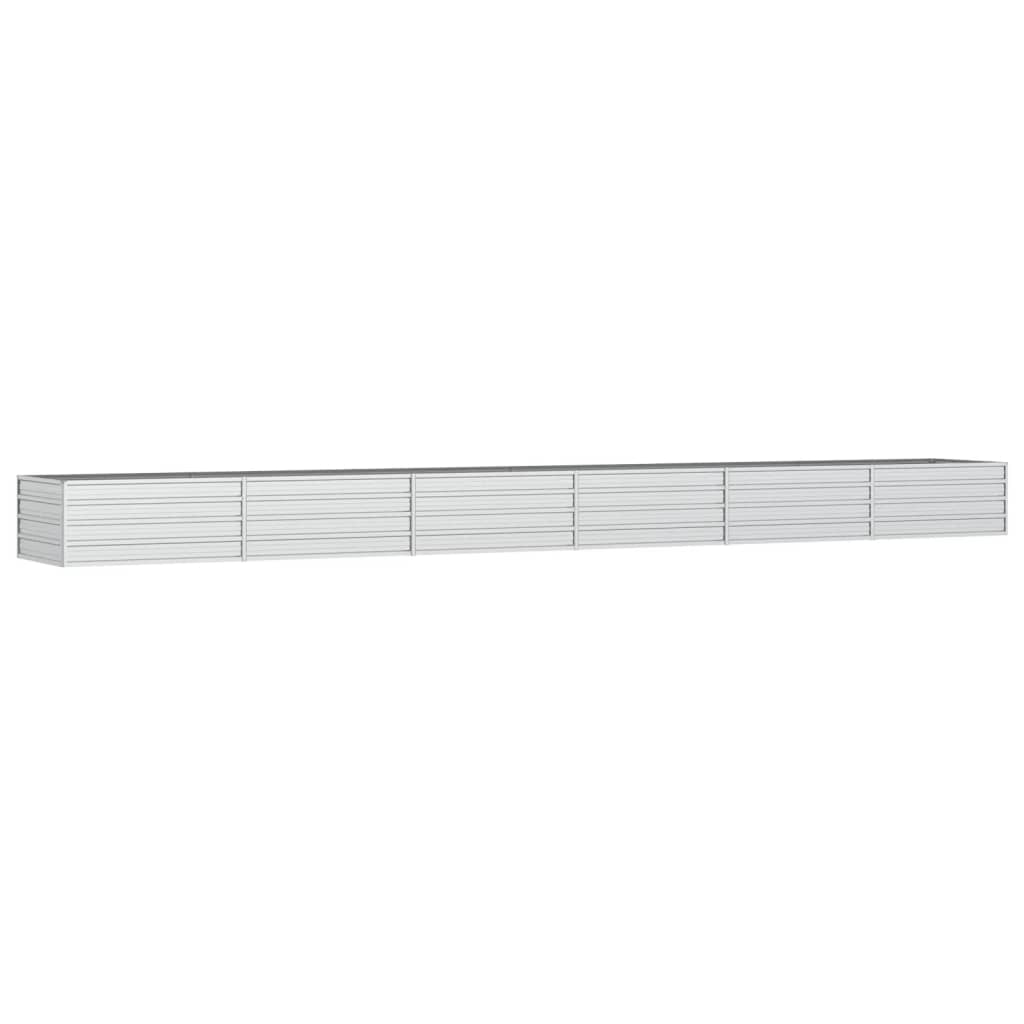 Plantenbak verhoogd 600x80x45 cm gegalvaniseerd staal zilver is nu te koop bij PeponiXL, paradijselijk wonen!