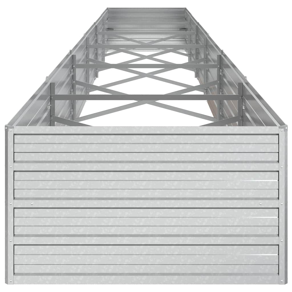 Plantenbak verhoogd 600x80x45 cm gegalvaniseerd staal zilver is nu te koop bij PeponiXL, paradijselijk wonen!