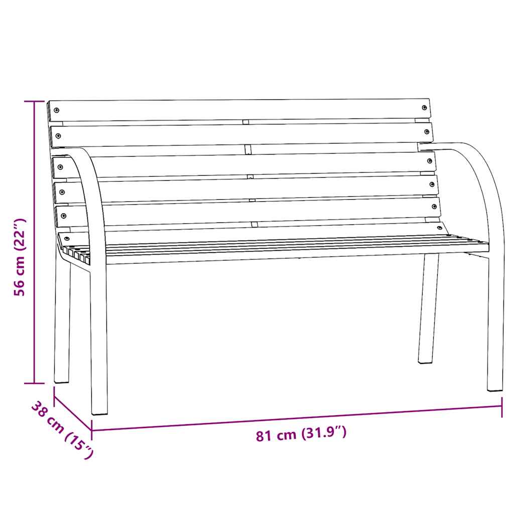 Kindertuinbank 81 cm Chinees vurenhout grijs is nu te koop bij PeponiXL, paradijselijk wonen!