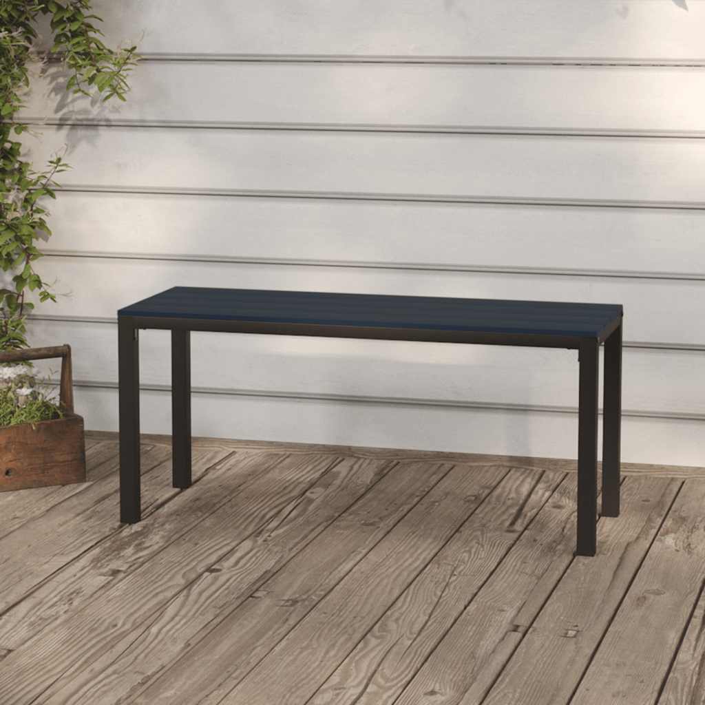 Tuinbank 110 cm staal en HKC zwart is nu te koop bij PeponiXL, paradijselijk wonen!