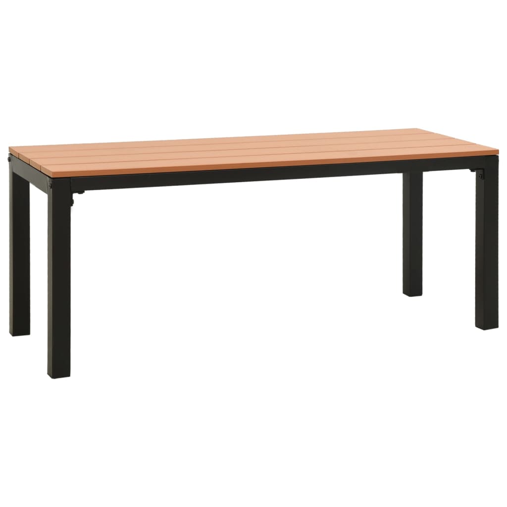 Tuinbank 110 cm staal en HKC bruin en zwart is nu te koop bij PeponiXL, paradijselijk wonen!