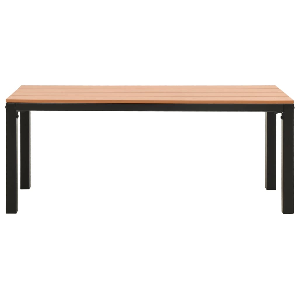 Tuinbank 110 cm staal en HKC bruin en zwart is nu te koop bij PeponiXL, paradijselijk wonen!