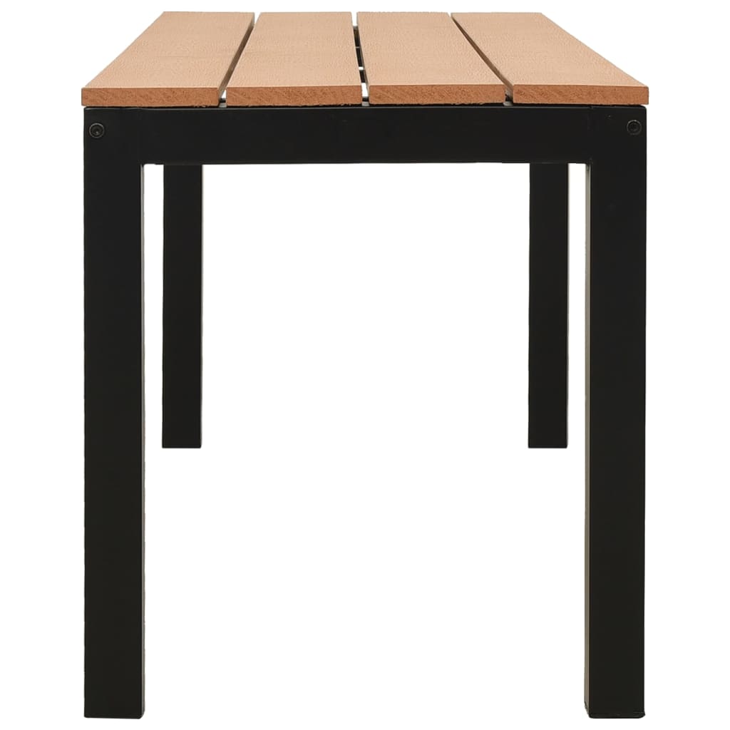 Tuinbank 110 cm staal en HKC bruin en zwart is nu te koop bij PeponiXL, paradijselijk wonen!