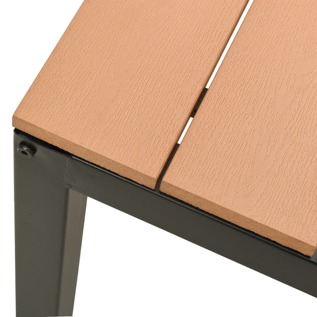 Tuinbank 110 cm staal en HKC bruin en zwart is nu te koop bij PeponiXL, paradijselijk wonen!