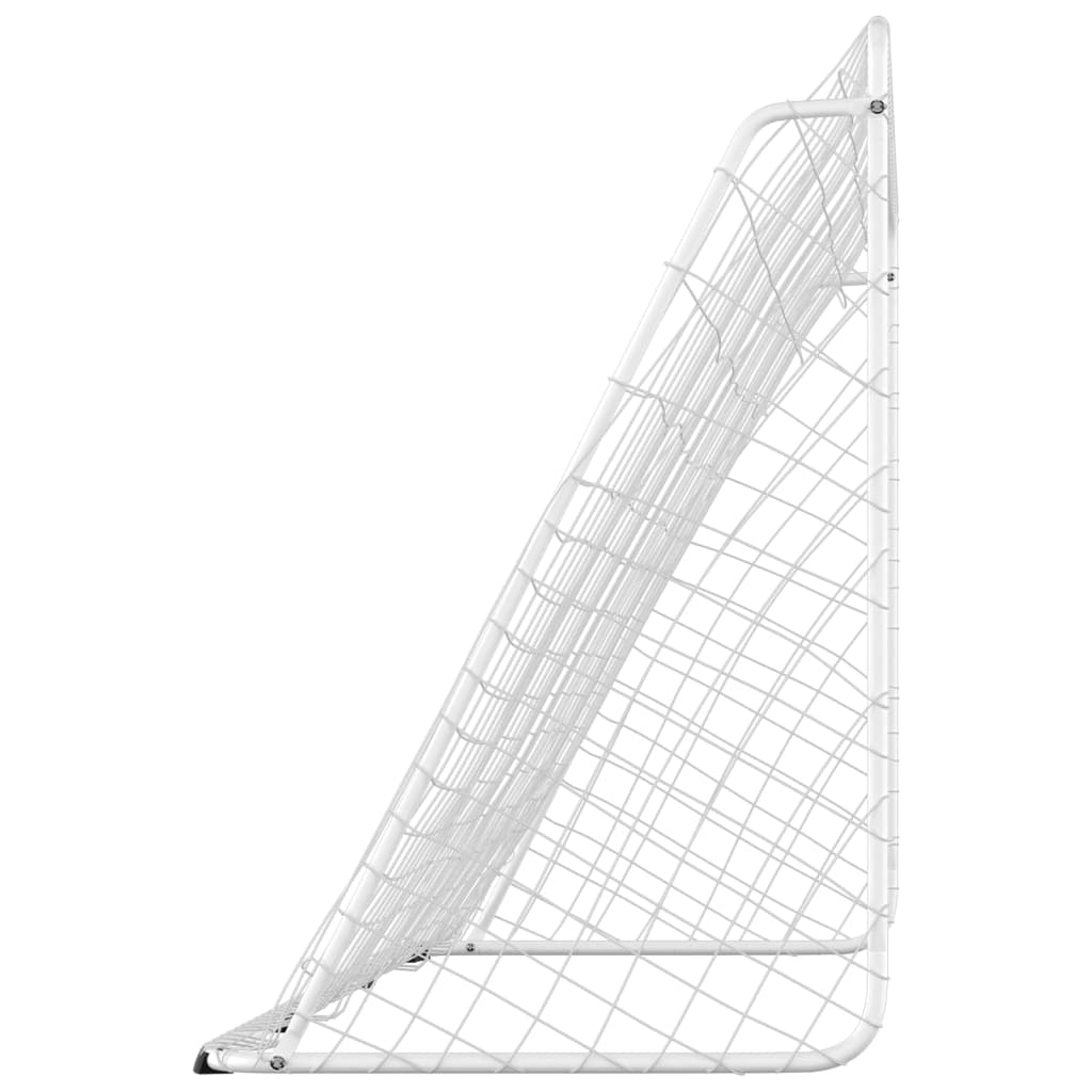 Voetbaldoel met net 366x122x182 cm staal wit is nu te koop bij PeponiXL, paradijselijk wonen!