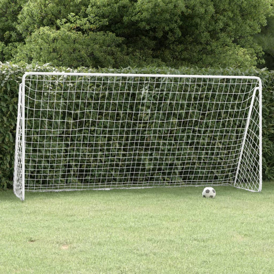 Voetbaldoel met net 366x122x182 cm staal wit is nu te koop bij PeponiXL, paradijselijk wonen!