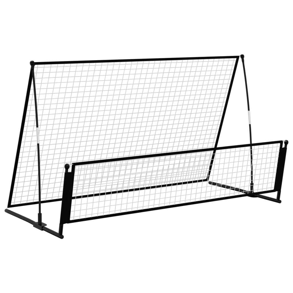 Voetbalrebounder/voetbaldoel 2-in-1 202x104x120 cm staal is nu te koop bij PeponiXL, paradijselijk wonen!