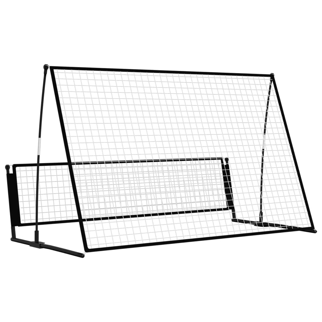 Voetbalrebounder/voetbaldoel 2-in-1 202x104x120 cm staal is nu te koop bij PeponiXL, paradijselijk wonen!
