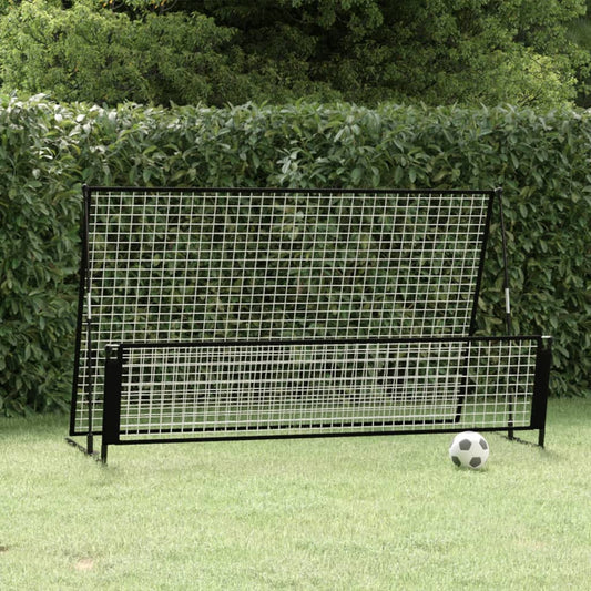 Voetbalrebounder/voetbaldoel 2-in-1 202x104x120 cm staal is nu te koop bij PeponiXL, paradijselijk wonen!