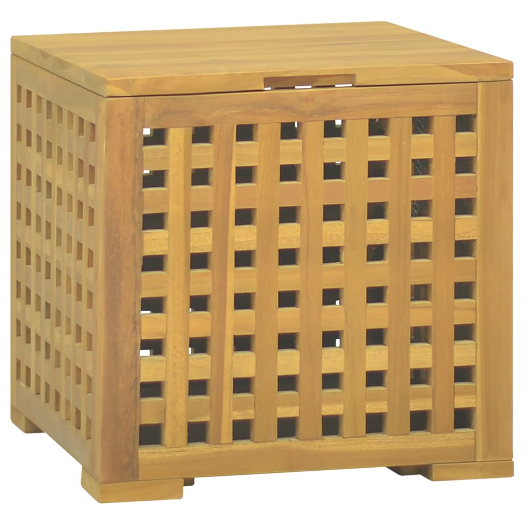 Touwkist 40x40x40 cm massief teakhout is nu te koop bij PeponiXL, paradijselijk wonen!