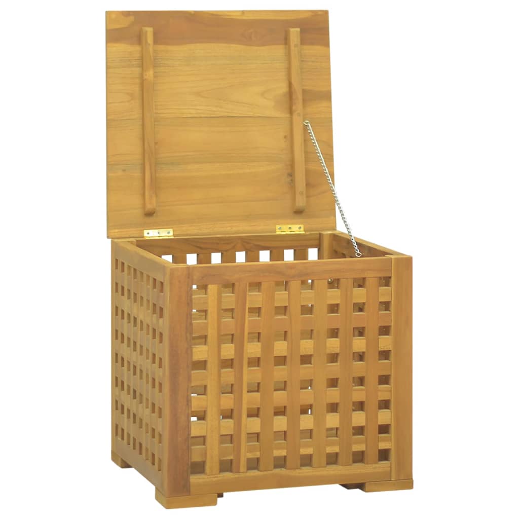 Touwkist 40x40x40 cm massief teakhout is nu te koop bij PeponiXL, paradijselijk wonen!
