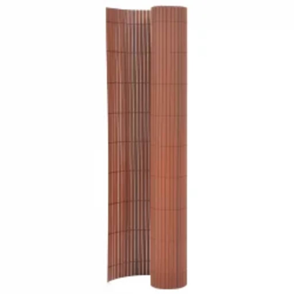 Tuinafscheiding dubbelzijdig 90x400 cm bruin is nu te koop bij PeponiXL, paradijselijk wonen!