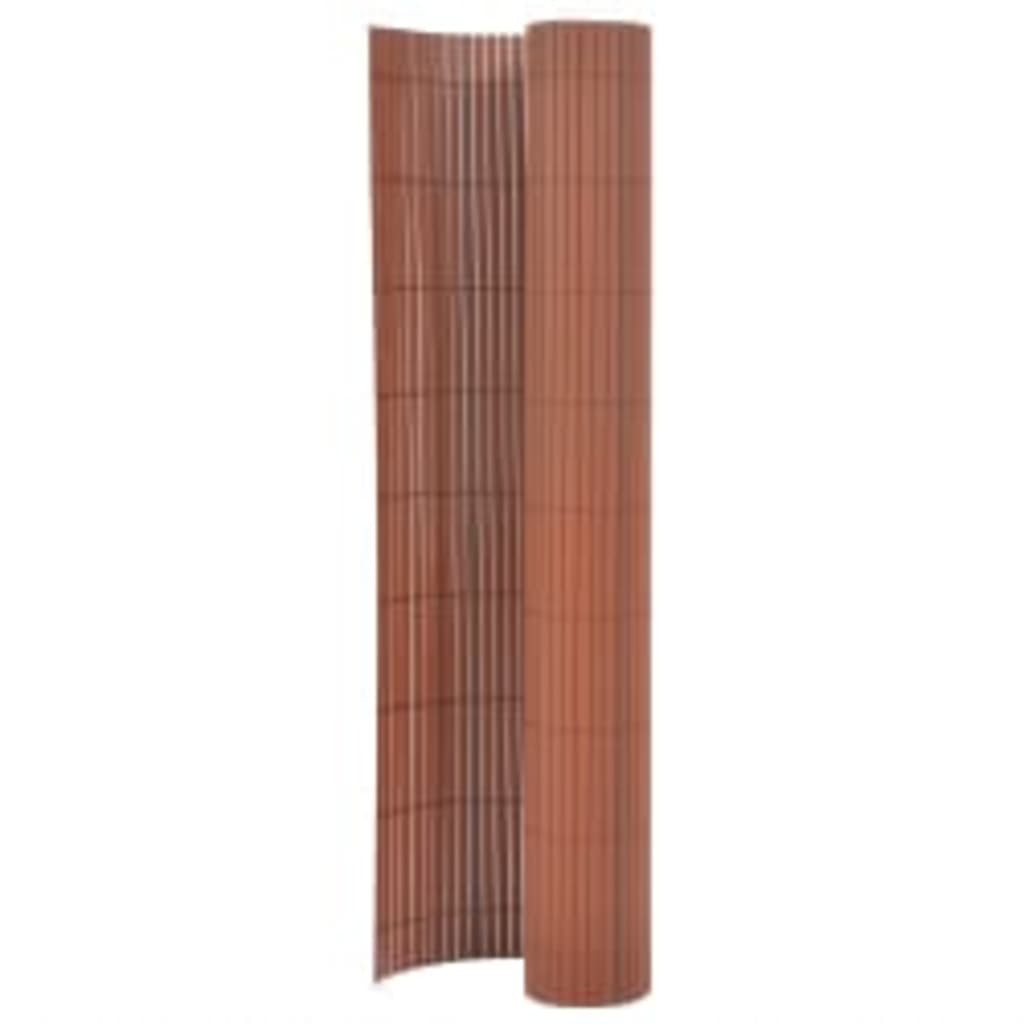 Tuinafscheiding dubbelzijdig 110x300 cm bruin is nu te koop bij PeponiXL, paradijselijk wonen!