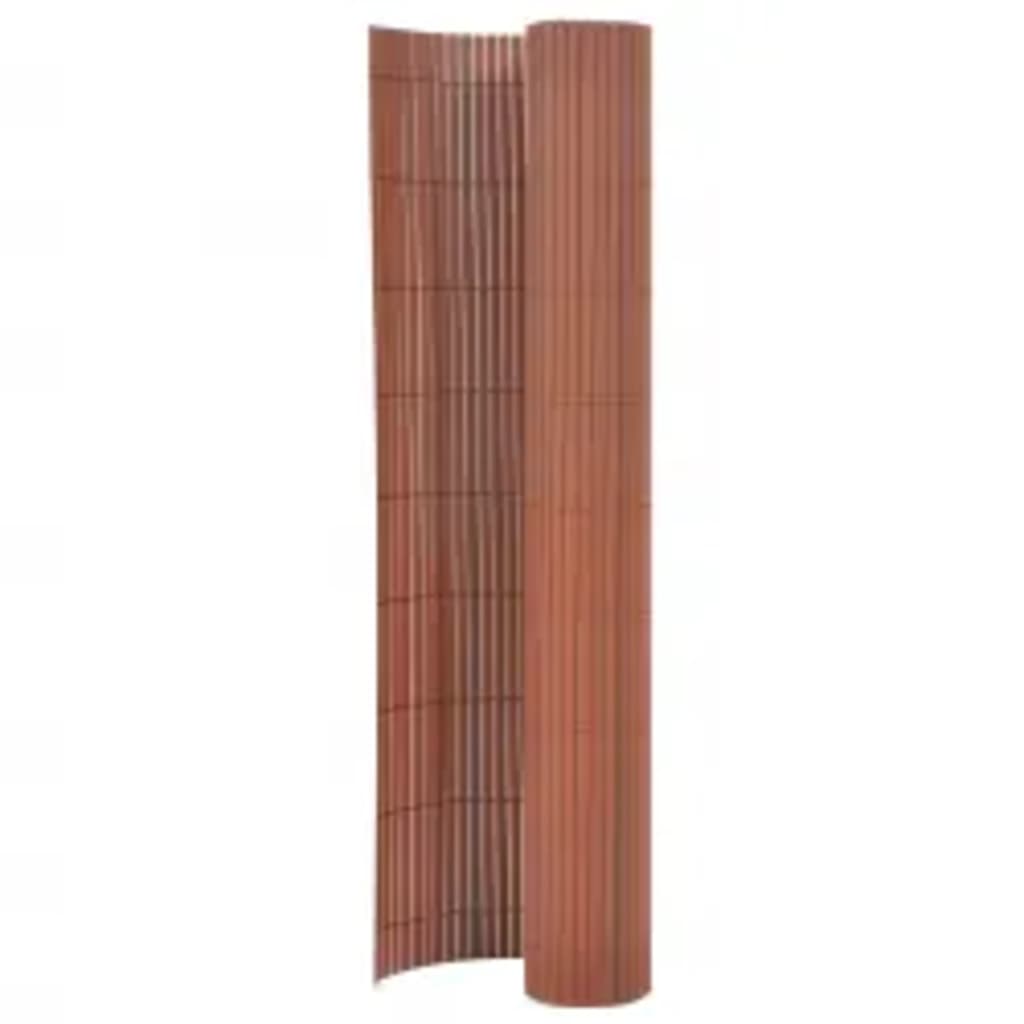 Tuinafscheiding dubbelzijdig 110x400 cm bruin is nu te koop bij PeponiXL, paradijselijk wonen!