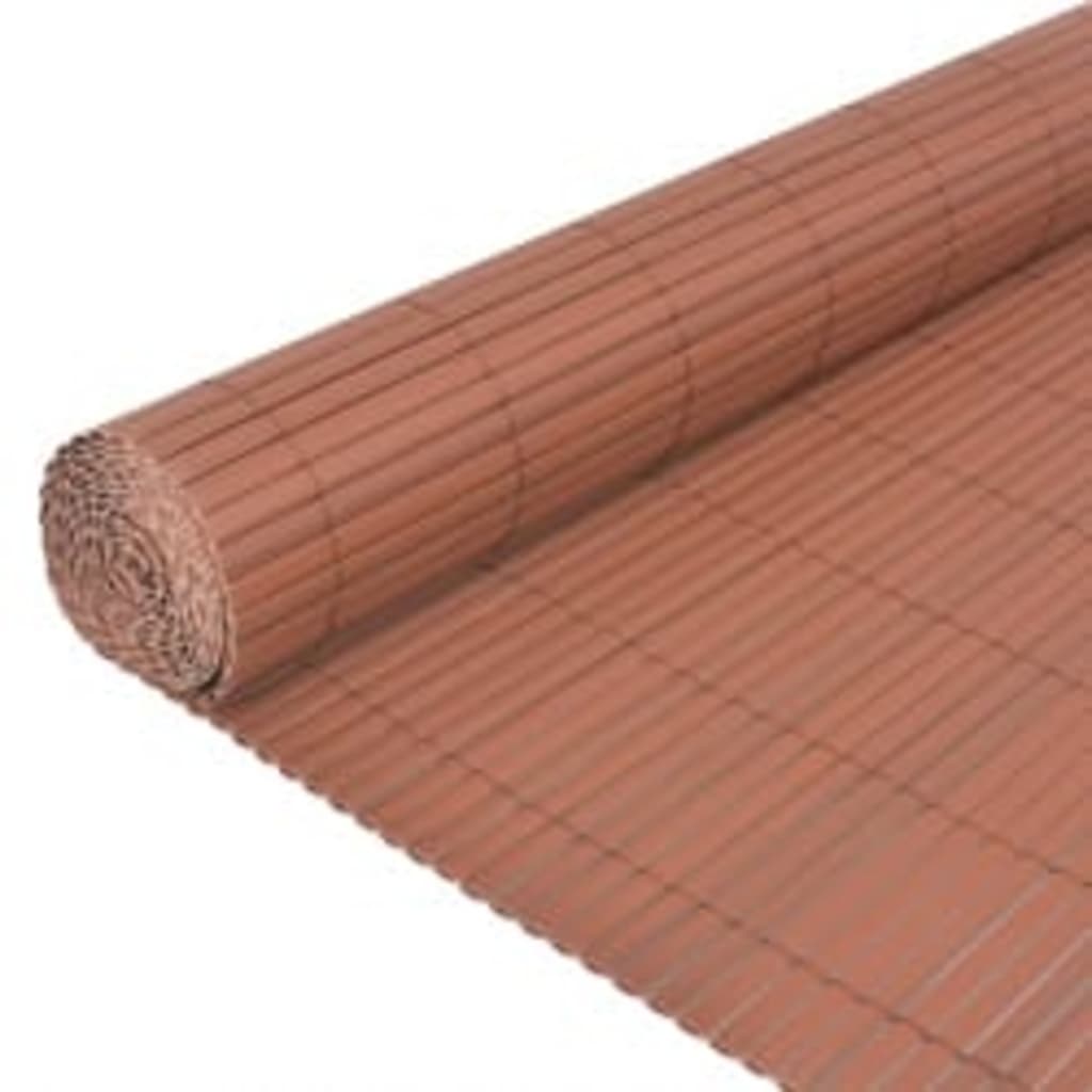 Tuinafscheiding dubbelzijdig 110x500 cm bruin is nu te koop bij PeponiXL, paradijselijk wonen!