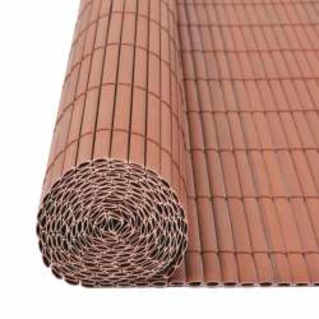 Tuinafscheiding dubbelzijdig 110x500 cm bruin is nu te koop bij PeponiXL, paradijselijk wonen!