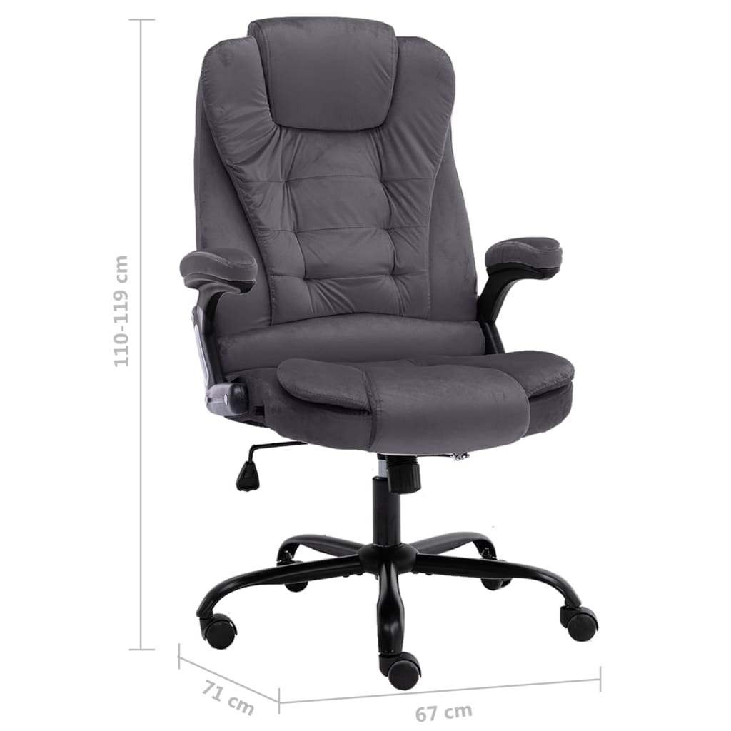 Kantoorstoel fluweel donkergrijs is nu te koop bij PeponiXL, paradijselijk wonen!