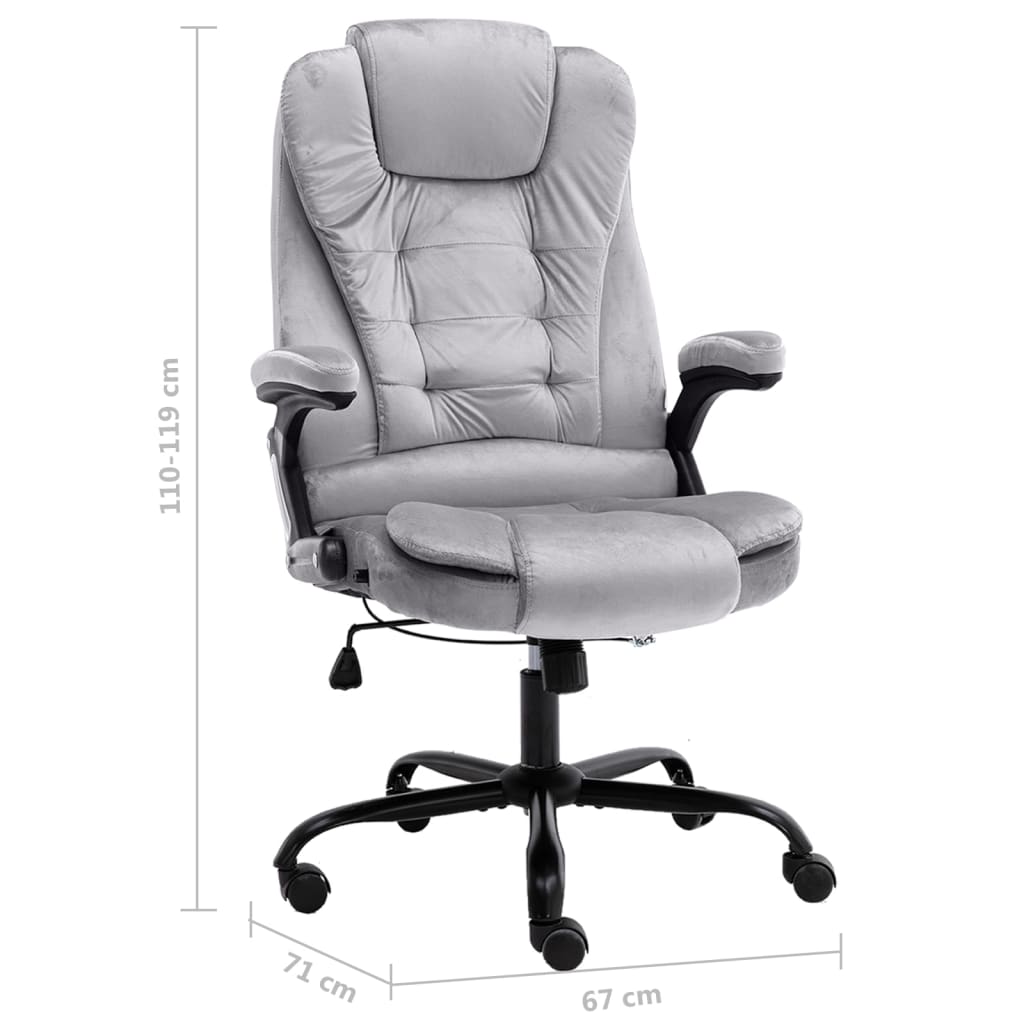 Kantoorstoel fluweel lichtgrijs is nu te koop bij PeponiXL, paradijselijk wonen!