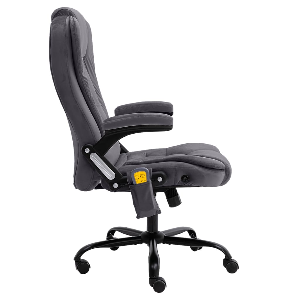 Massagekantoorstoel fluweel donkergrijs is nu te koop bij PeponiXL, paradijselijk wonen!