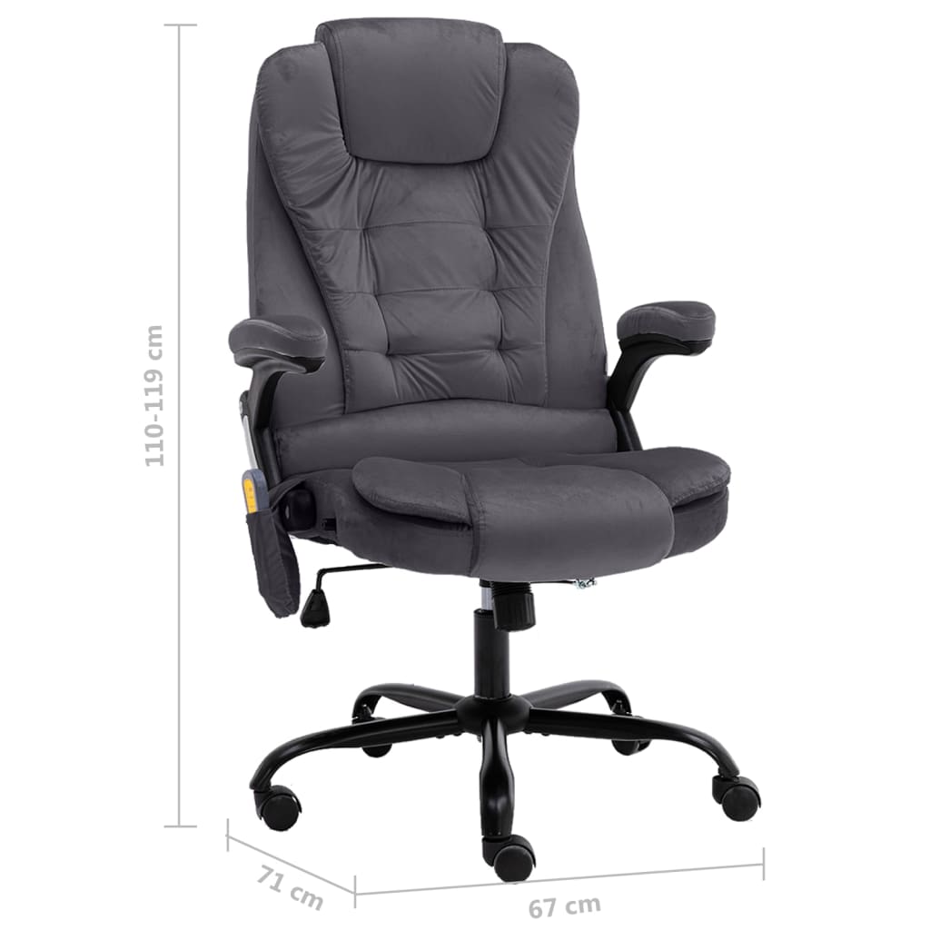 Massagekantoorstoel fluweel donkergrijs is nu te koop bij PeponiXL, paradijselijk wonen!