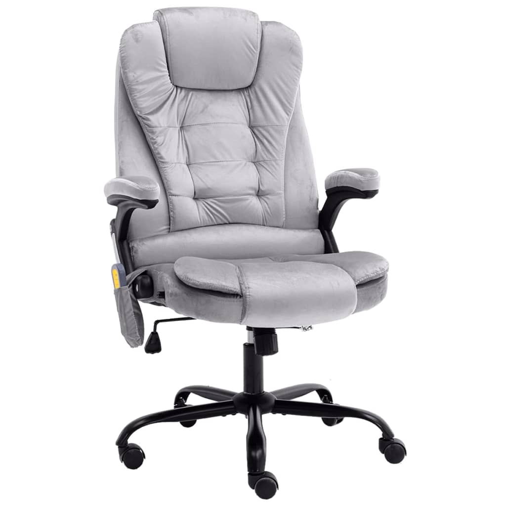 Massagekantoorstoel fluweel lichtgrijs is nu te koop bij PeponiXL, paradijselijk wonen!