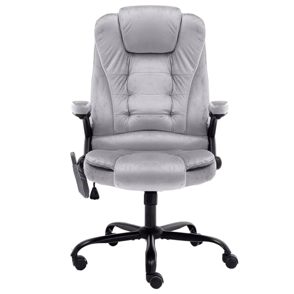 Massagekantoorstoel fluweel lichtgrijs is nu te koop bij PeponiXL, paradijselijk wonen!