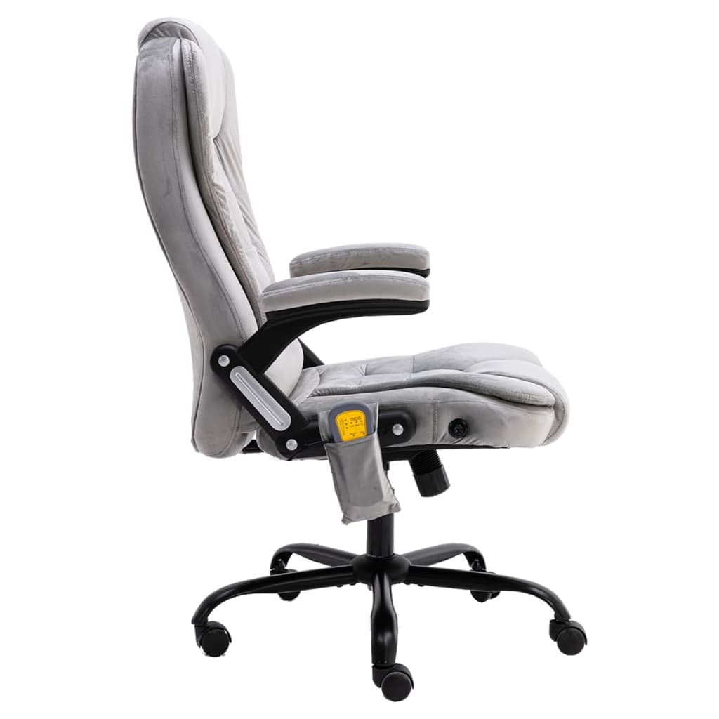Massagekantoorstoel fluweel lichtgrijs is nu te koop bij PeponiXL, paradijselijk wonen!