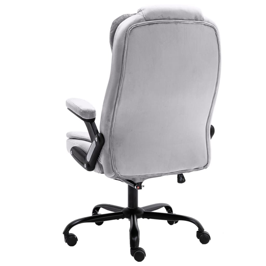 Massagekantoorstoel fluweel lichtgrijs is nu te koop bij PeponiXL, paradijselijk wonen!