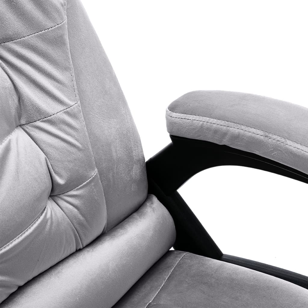 Massagekantoorstoel fluweel lichtgrijs is nu te koop bij PeponiXL, paradijselijk wonen!
