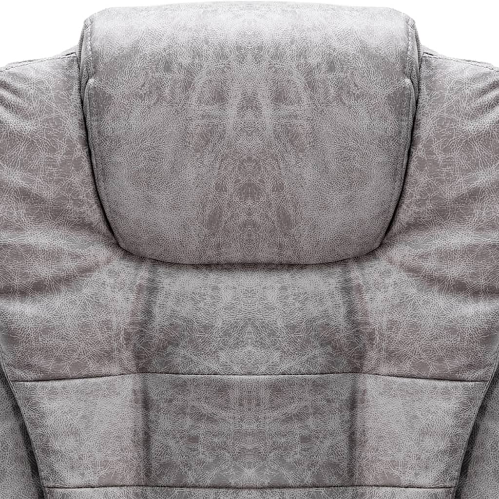 Kantoorstoel kunstsuède lichtgrijs is nu te koop bij PeponiXL, paradijselijk wonen!