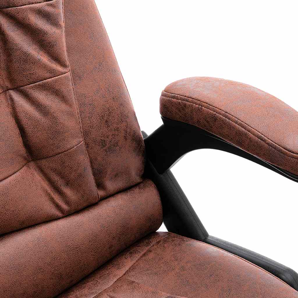 Massagekantoorstoel kunstsuède lichtbruin is nu te koop bij PeponiXL, paradijselijk wonen!