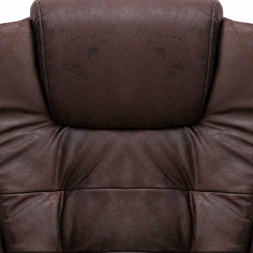 Massagekantoorstoel kunstsuède donkerbruin is nu te koop bij PeponiXL, paradijselijk wonen!