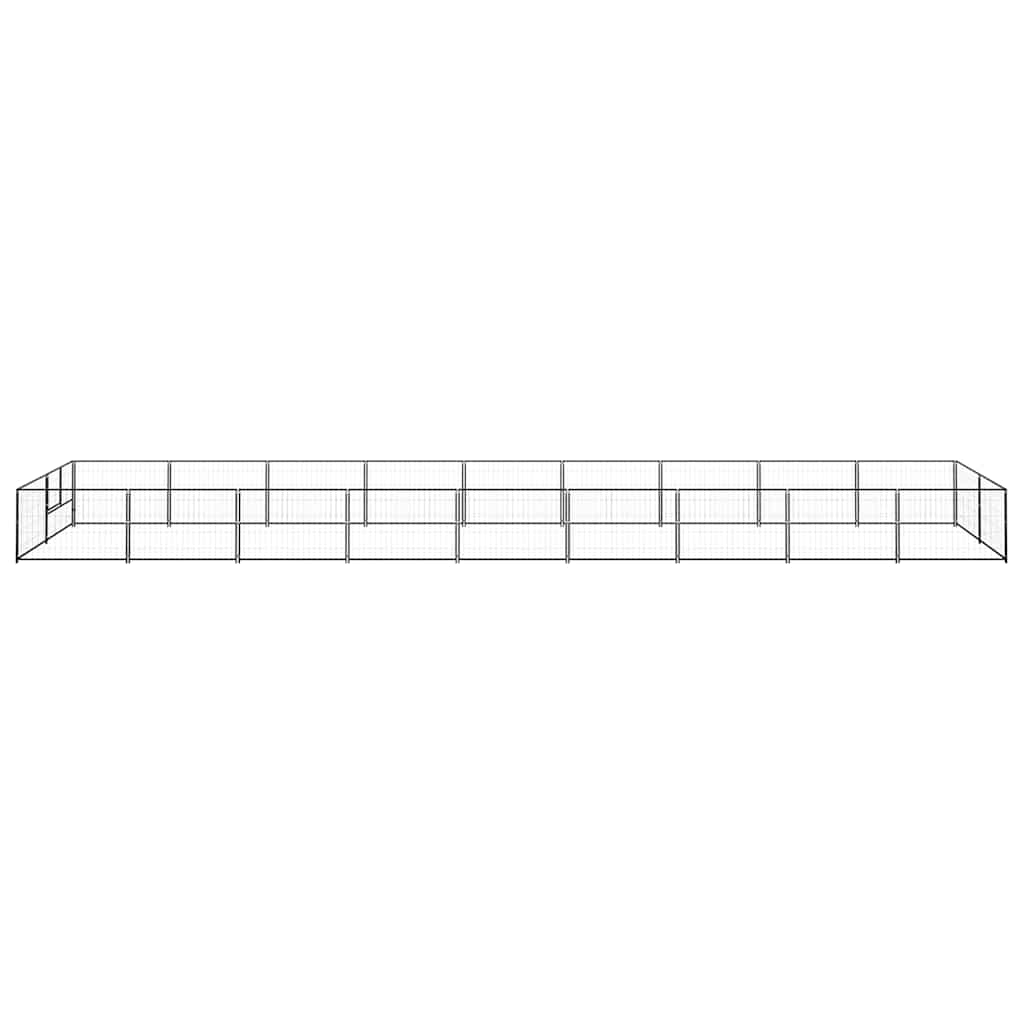 Hondenkennel 18 m² staal zwart is nu te koop bij PeponiXL, paradijselijk wonen!