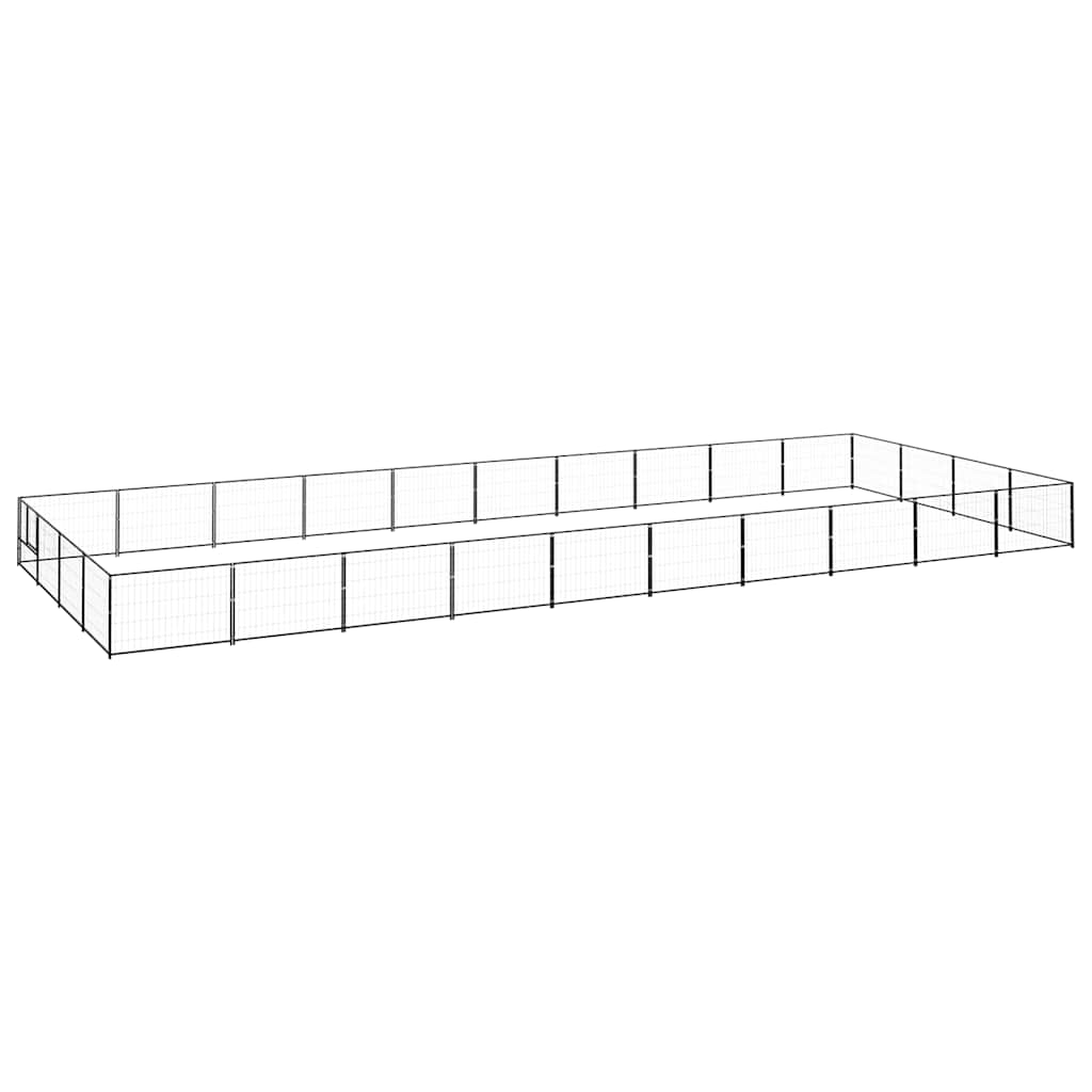 Hondenkennel 40 m² staal zwart is nu te koop bij PeponiXL, paradijselijk wonen!
