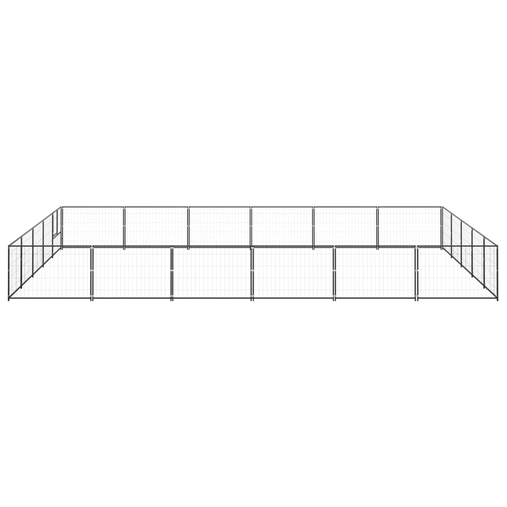 Hondenkennel 30 m² staal zwart is nu te koop bij PeponiXL, paradijselijk wonen!