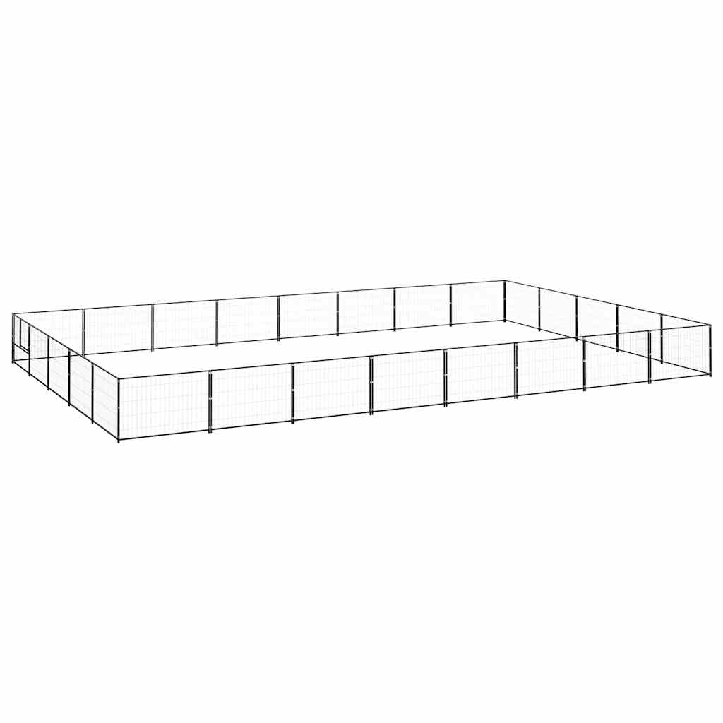 Hondenkennel 40 m² staal zwart is nu te koop bij PeponiXL, paradijselijk wonen!