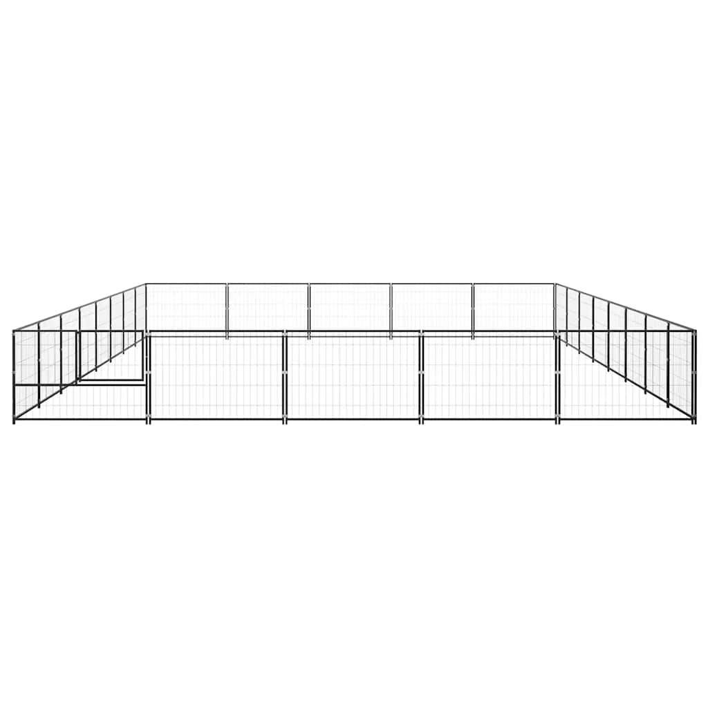Hondenkennel 40 m² staal zwart is nu te koop bij PeponiXL, paradijselijk wonen!