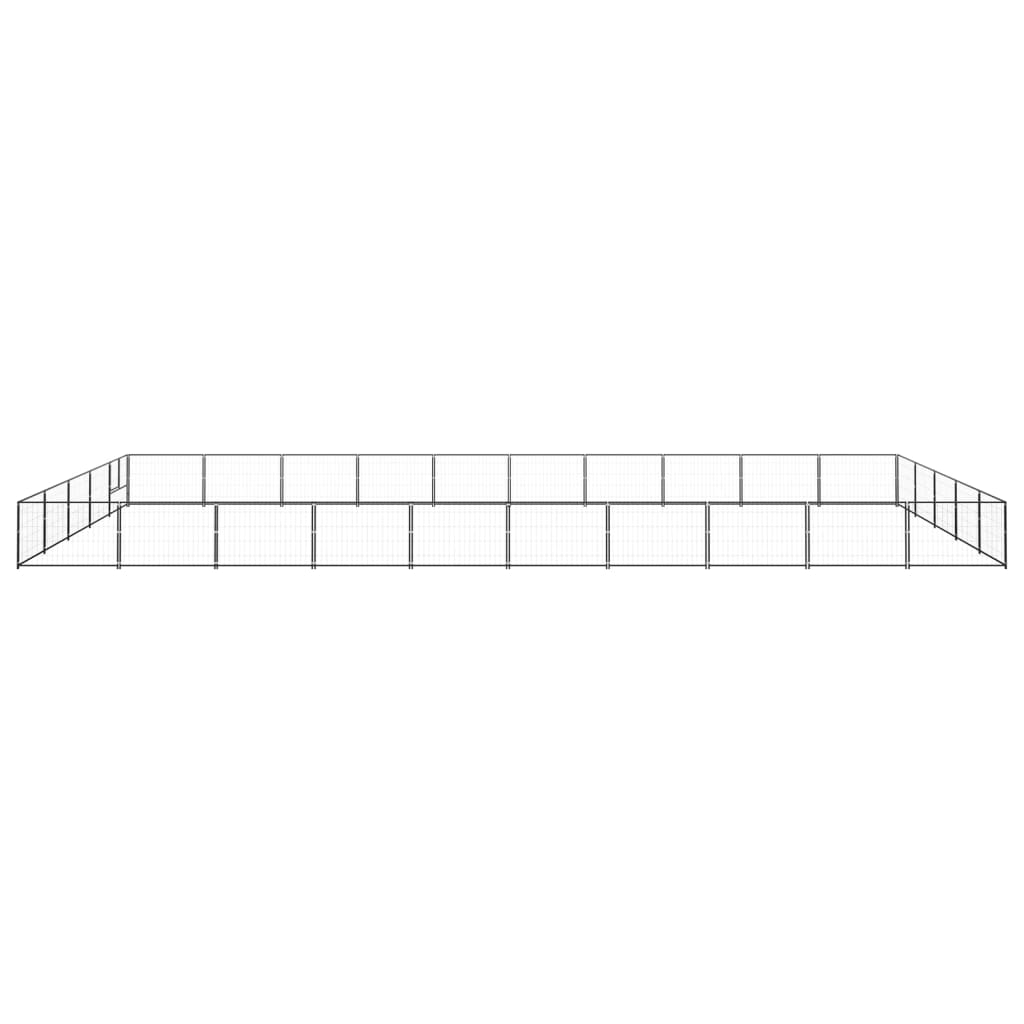 Hondenkennel 50 m² staal zwart is nu te koop bij PeponiXL, paradijselijk wonen!
