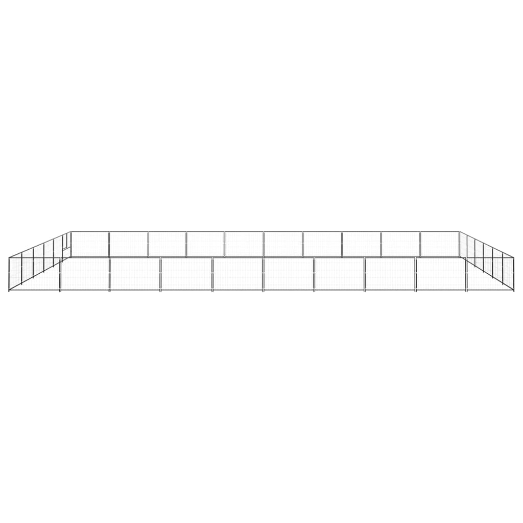 Hondenkennel 60 m² staal zwart is nu te koop bij PeponiXL, paradijselijk wonen!