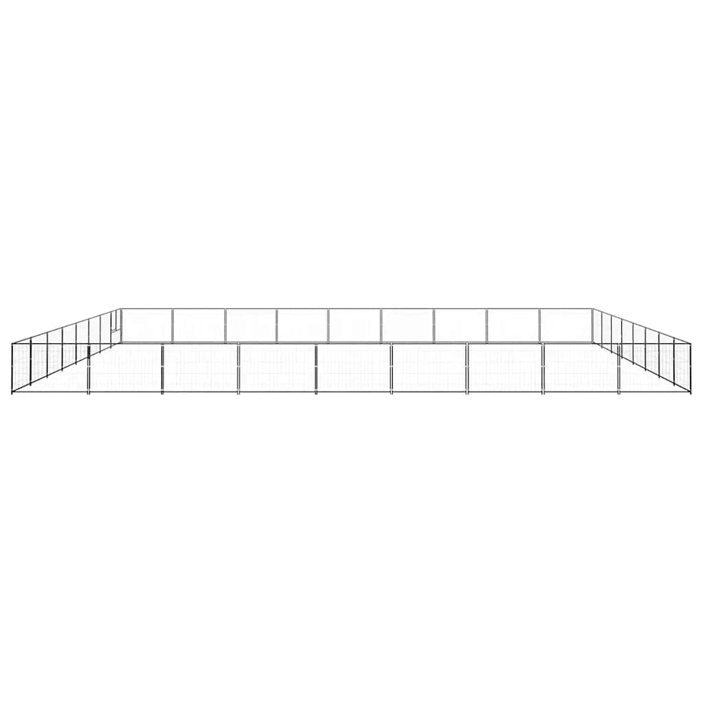 Hondenkennel 72 m² staal zwart is nu te koop bij PeponiXL, paradijselijk wonen!