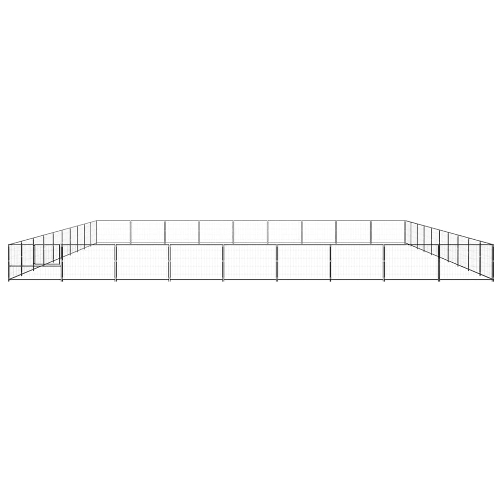 Hondenkennel 90 m² staal zwart is nu te koop bij PeponiXL, paradijselijk wonen!