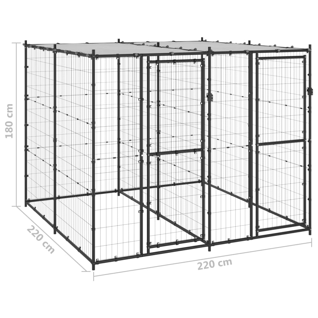 Hondenkennel met dak 4,84 m² is nu te koop bij PeponiXL, paradijselijk wonen!