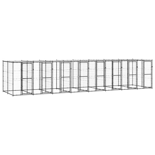 Hondenkennel met dak 19,36 m² staal is nu te koop bij PeponiXL, paradijselijk wonen!