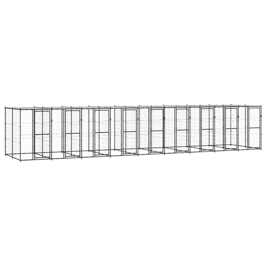 Hondenkennel met dak 21,78 m² staal is nu te koop bij PeponiXL, paradijselijk wonen!