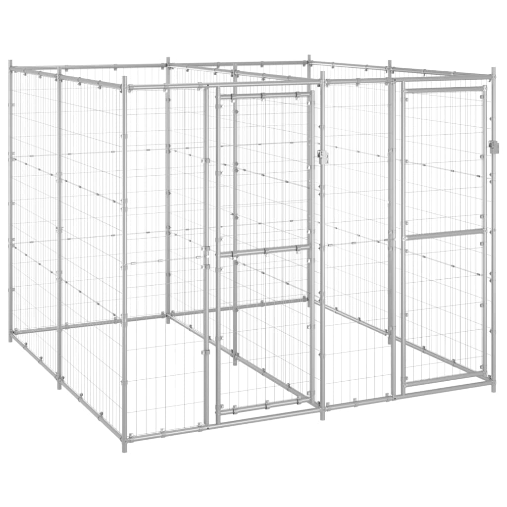 Hondenkennel 4,84 m² gegalvaniseerd staal is nu te koop bij PeponiXL, paradijselijk wonen!