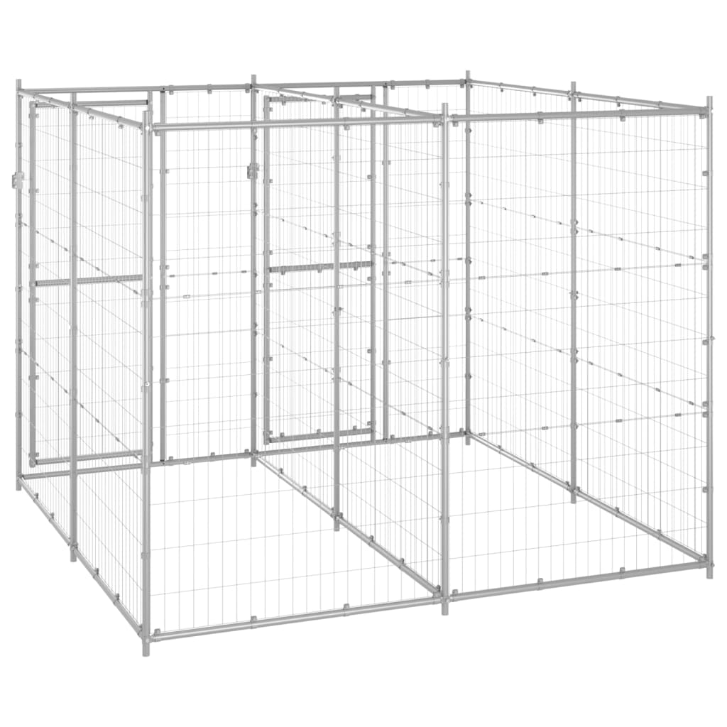 Hondenkennel 4,84 m² gegalvaniseerd staal is nu te koop bij PeponiXL, paradijselijk wonen!