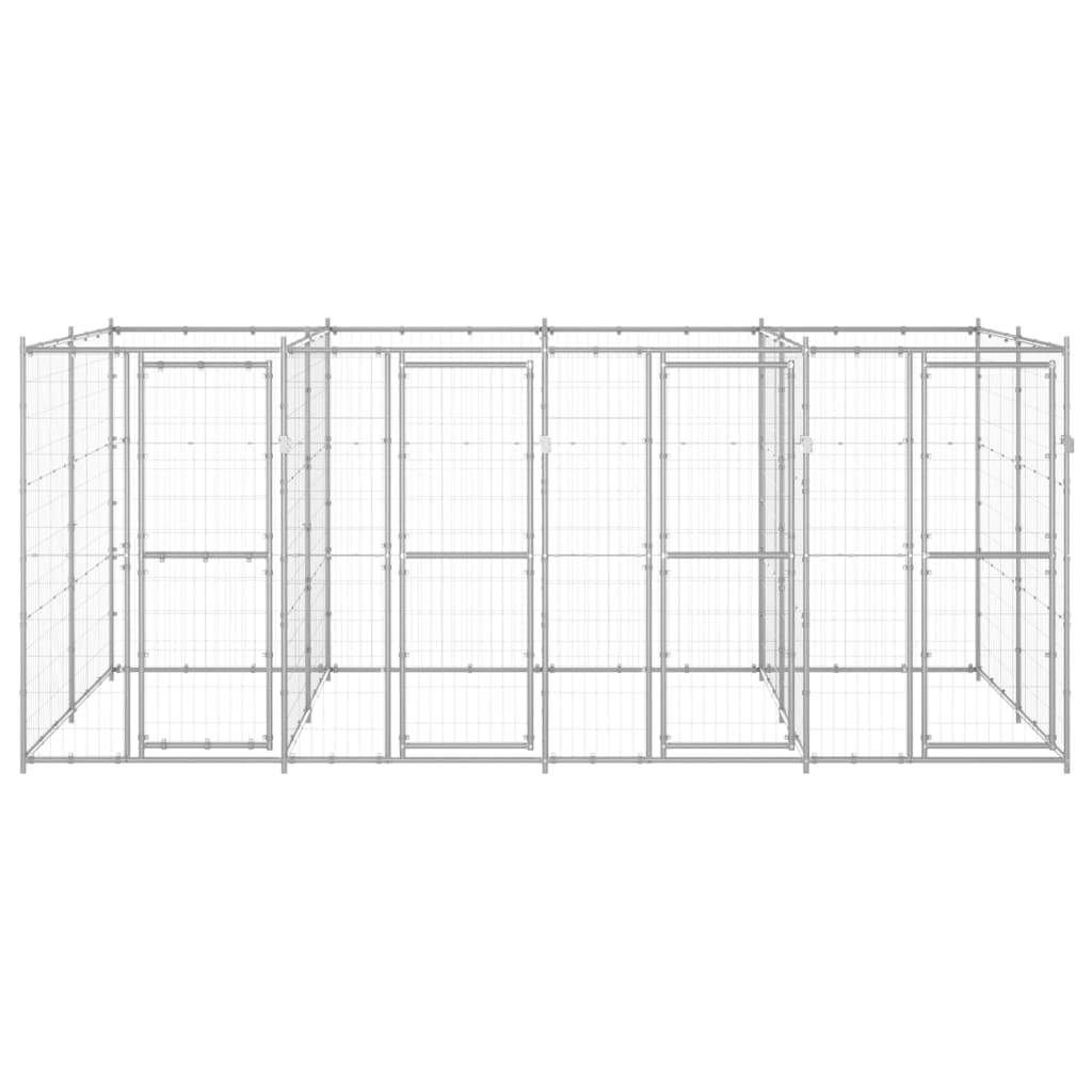 Hondenkennel 9,68 m² gegalvaniseerd staal is nu te koop bij PeponiXL, paradijselijk wonen!